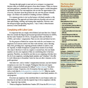 Farm-direct Marketing: Personnel Management