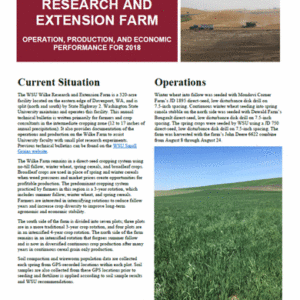 WSU Wilke Research and Extension Farm Operation, Production, and Economic Performance for 2018