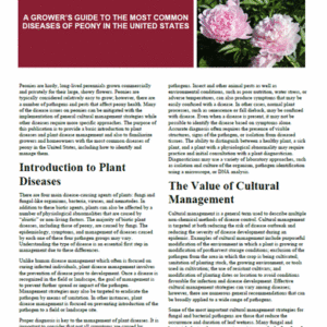 A Grower's Guide to the Most Common Diseases of Peony in the United States