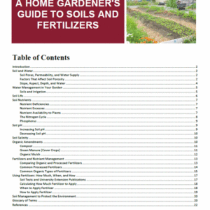 A Home Gardener's Guide to Soils and Fertilizers (Home Garden Series)
