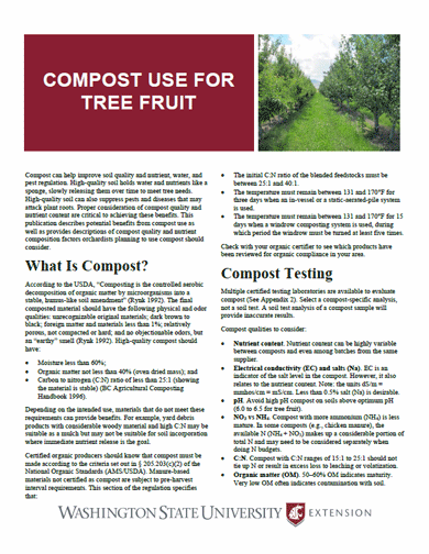Compost Use for Tree Fruit