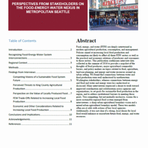 Perspectives from Stakeholders on the Food-Energy-Water Nexus in Metropolitan Seattle