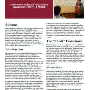 Using NEAR Sciences to Address Community Health: A Primer