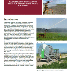 Management of Traveler Gun Irrigation Systems in the Pacific Northwest
