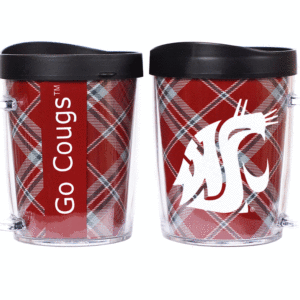 WSU Tartan Plastic Coffee Mug w/lid