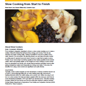 Slow Cooking from Start to Finish