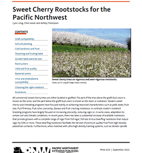 Sweet Cherry Rootstocks for the Pacific Northwest