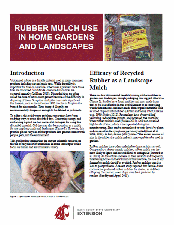 Rubber Mulch Use in Home Gardens and Landscapes (Home Garden Series)