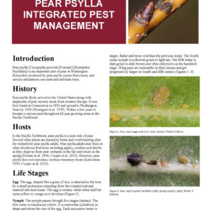 Pear Psylla Integrated Pest Management
