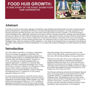 Food Hub Growth: A Case Study of the Puget Sound Food Hub Cooperative