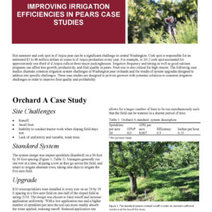 Improving Irrigation Efficiencies in Pears Case Studies