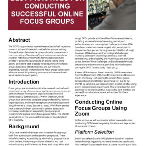 Best Practices for Conducting Successful Online Focus Groups