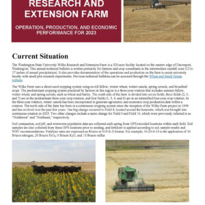 WSU Wilke Research and Extension Farm Operation, Production, and Economic Performance for 2023