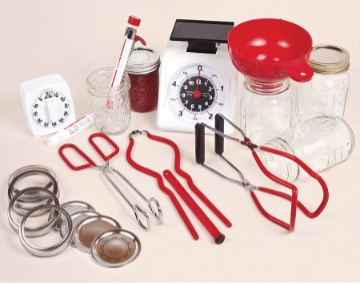a variety of tools for canning