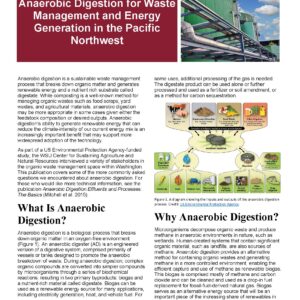 Anaerobic Digestion for Waste Management and Energy Generation in the Pacific Northwest