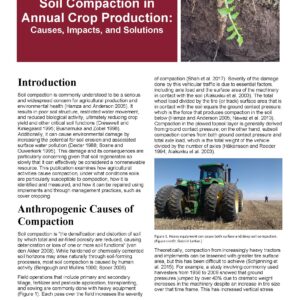 Soil Compaction in Annual Crop Production Causes, Impacts, and Solutions