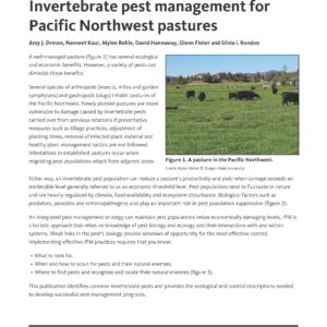 Invertebrate Pest Management for Pacific Northwest Pastures
