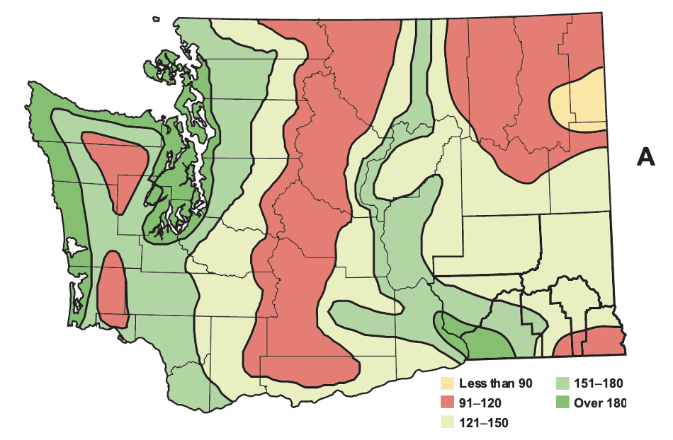 Washington State Ranges Map Home Vegetable Gardening in Washington (Home Garden Series) | WSU ...