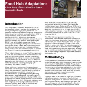 Food Hub Adaptation: A Case Study of Local Inland Northwest Cooperative Foods