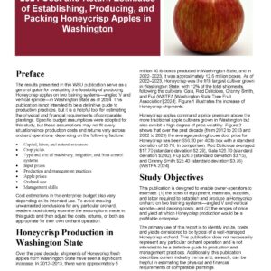 2024 Cost Estimates of Establishing, Producing, and Packing Honeycrisp Apples in Washington State