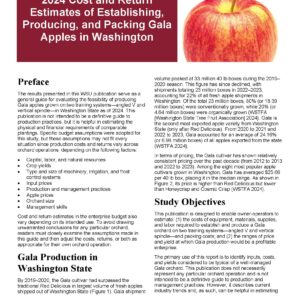 2024 Cost Estimates of Establishing, Producing, and Packing Gala Apples in Washington State