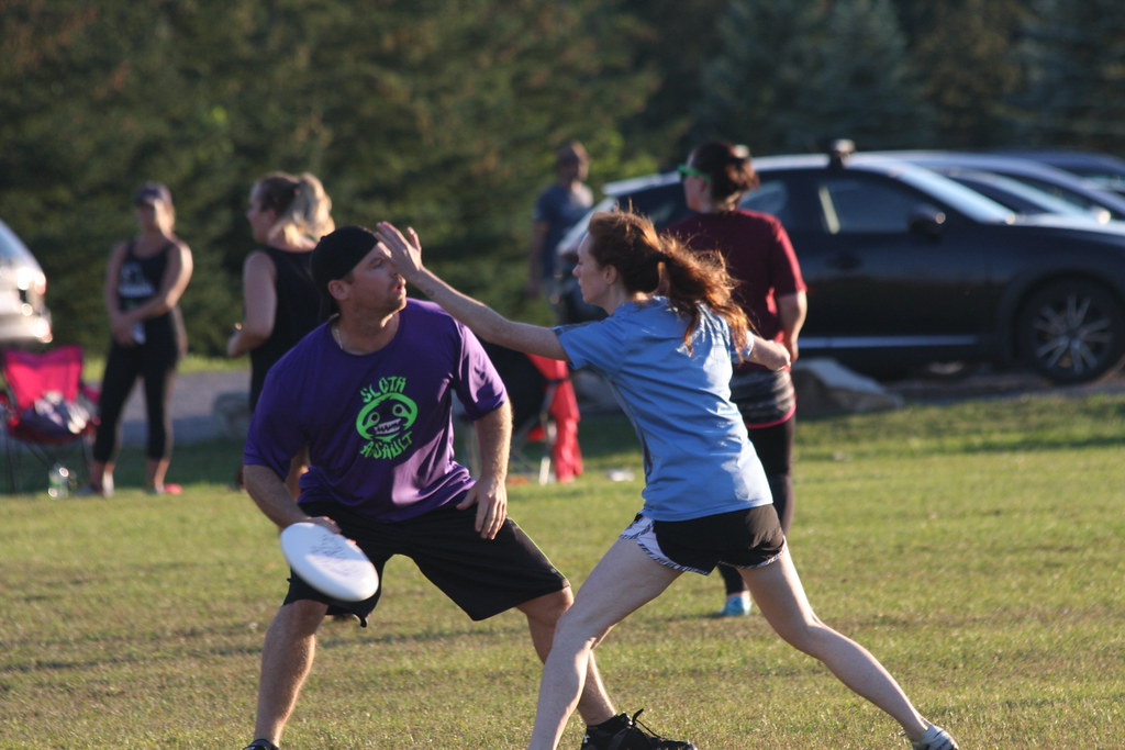 Student playing Ultimate Frisbee