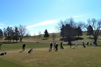 A day playing golf