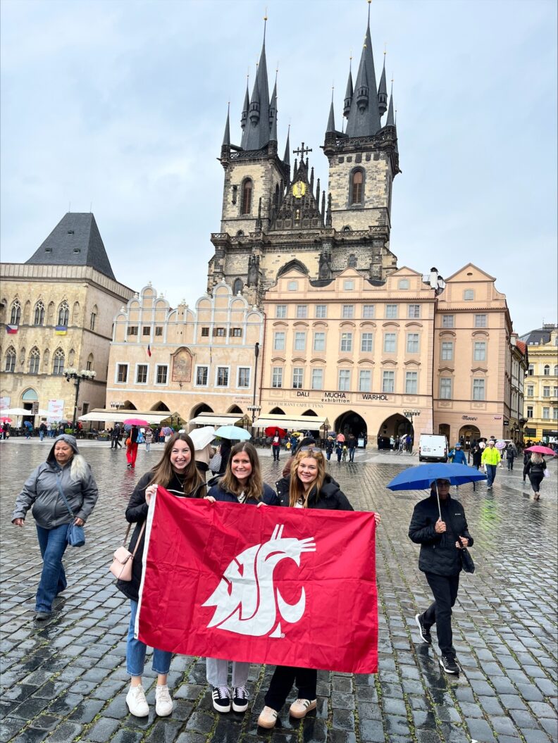 Megan, Nora, and Emma in Prague