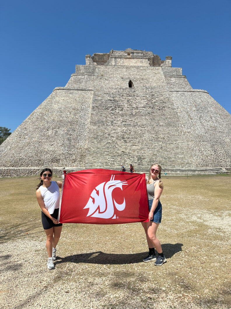 Two students enjoying a day off from their student teaching.
