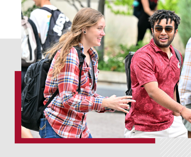 WSU student walking