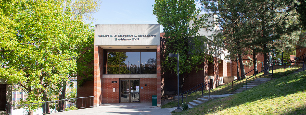 Picture of McEachern Hall, a residence hall at WSU