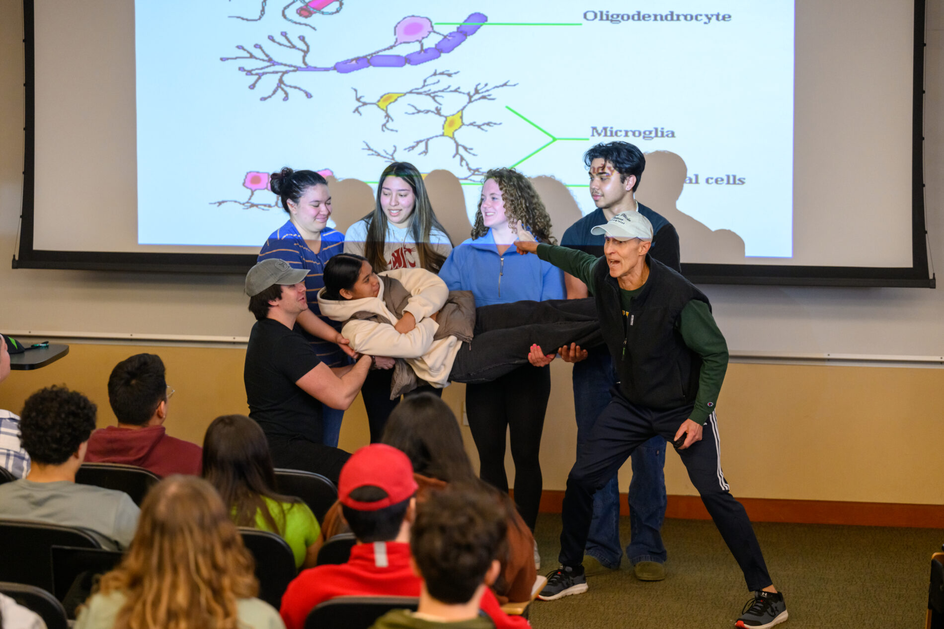 Students in Dr. Phillip Morgan’s kinesiology class