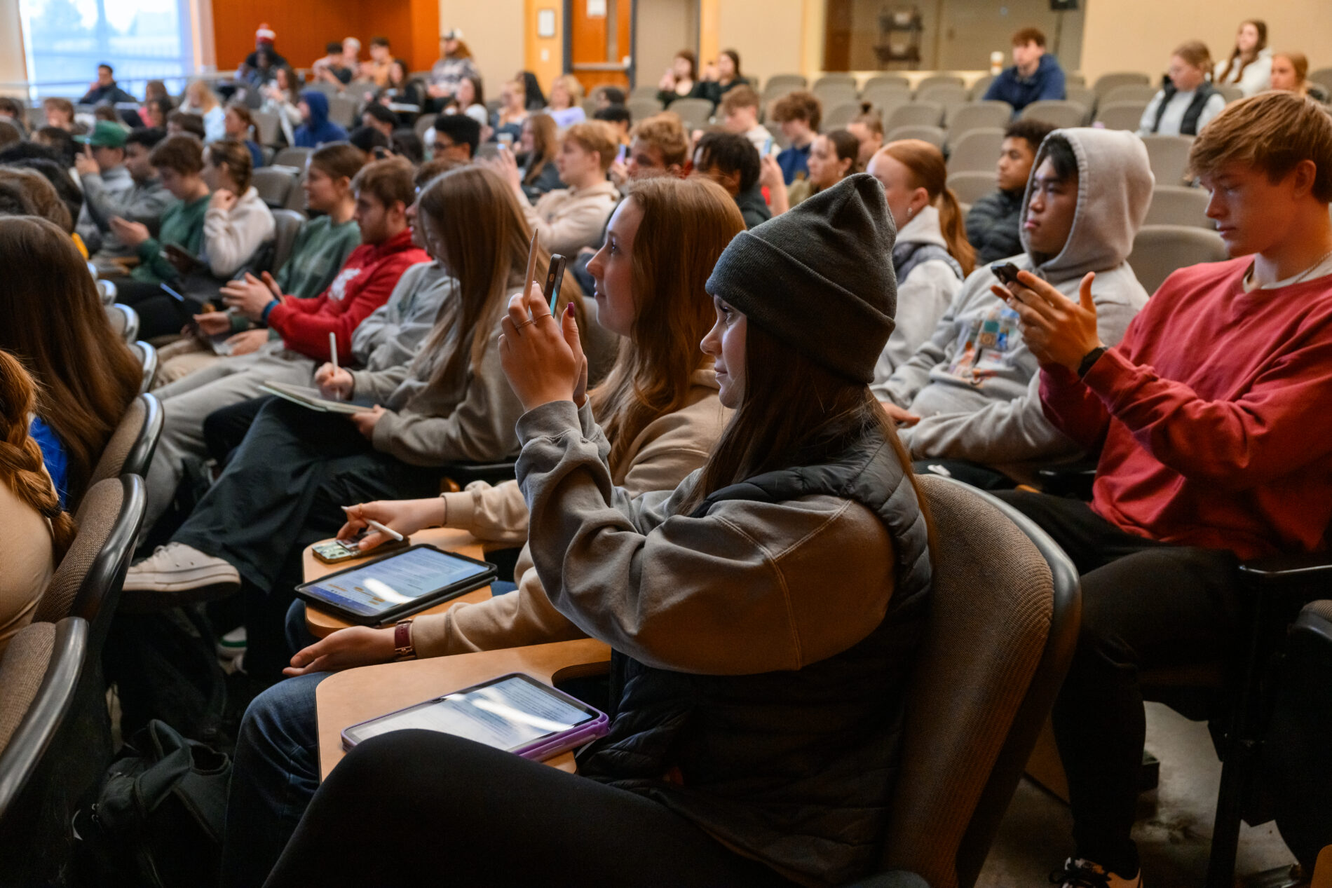 Students in Dr. Phillip Morgan’s kinesiology class