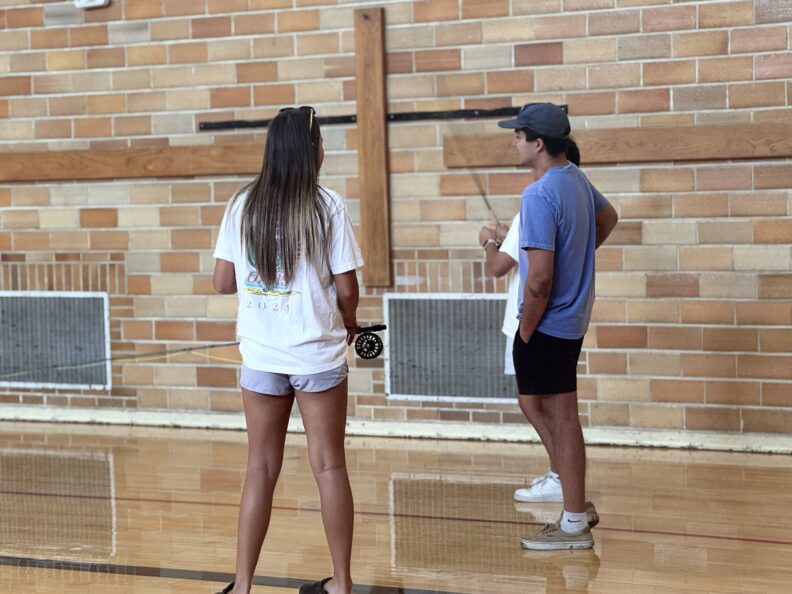 Man and Lady talking