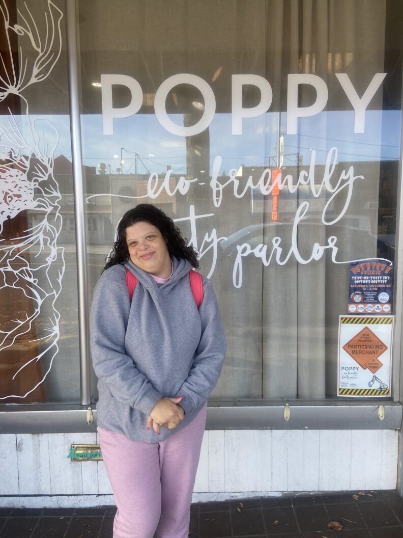 ROAR Scholar Liv Scheuerell at Poppy Hair Salon
