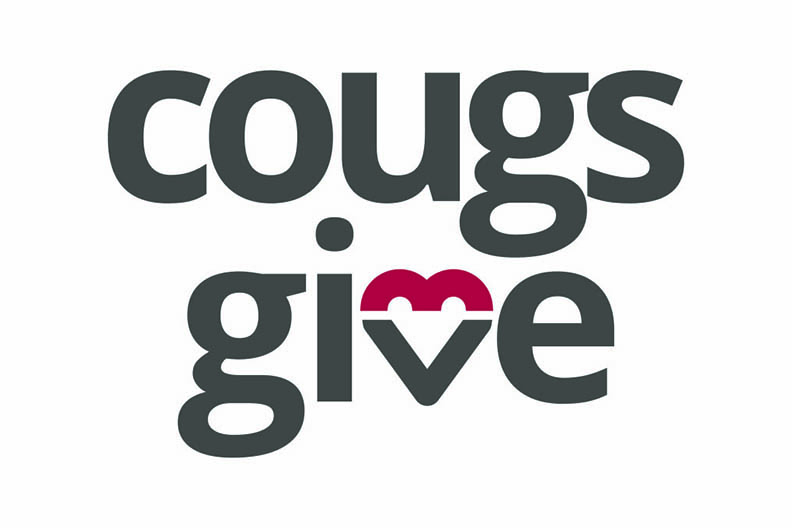 Image that just says Cougs Give, representing the event