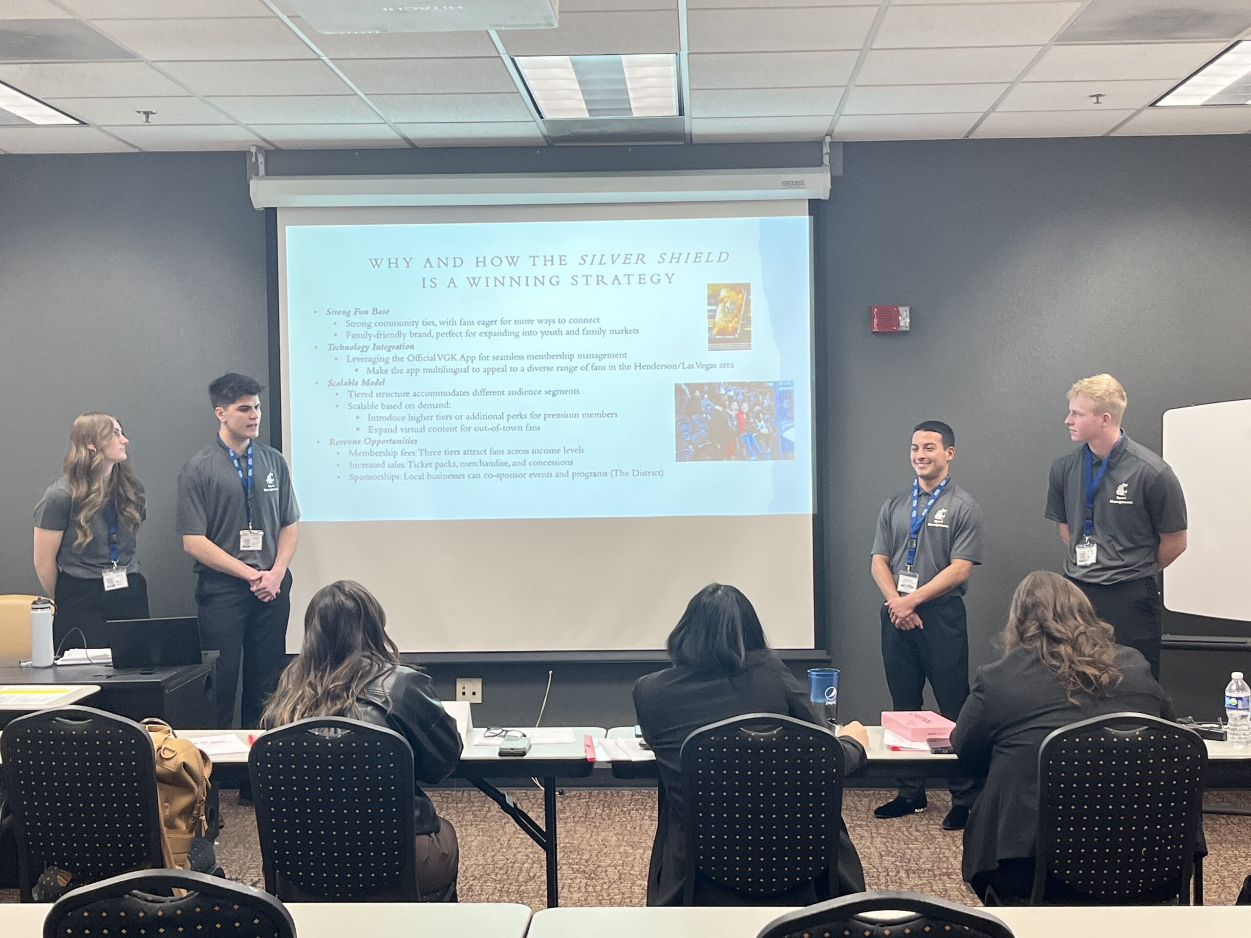 Students present to judges.