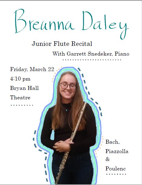 Breanna Daley Flute recital poster