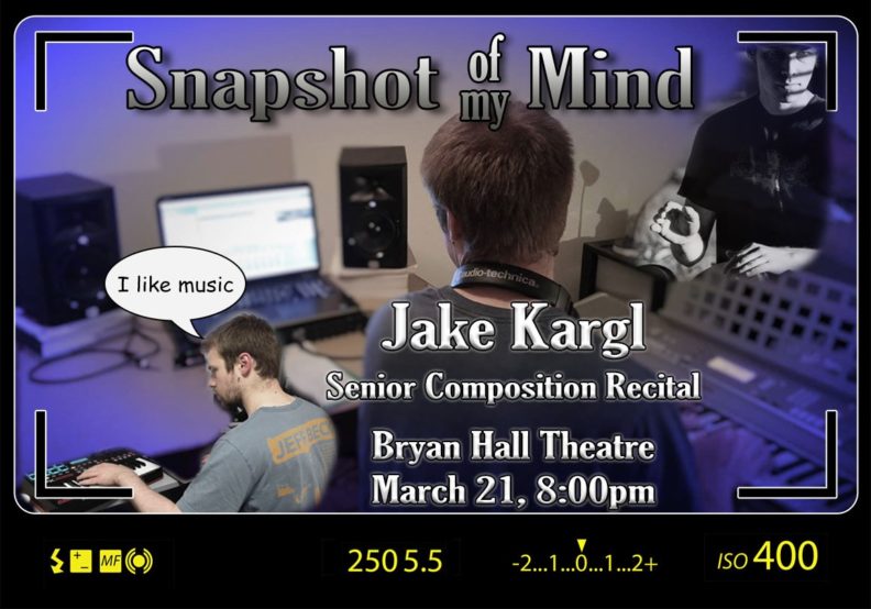 Snapshot of my mind Senior composition recital poster