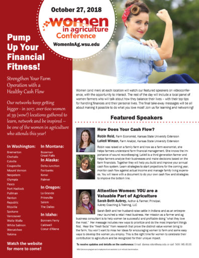 WA Women in Ag Conference flyer