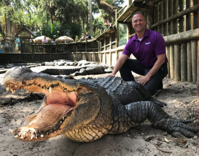 Dr. Troy Tollefson with Alligator