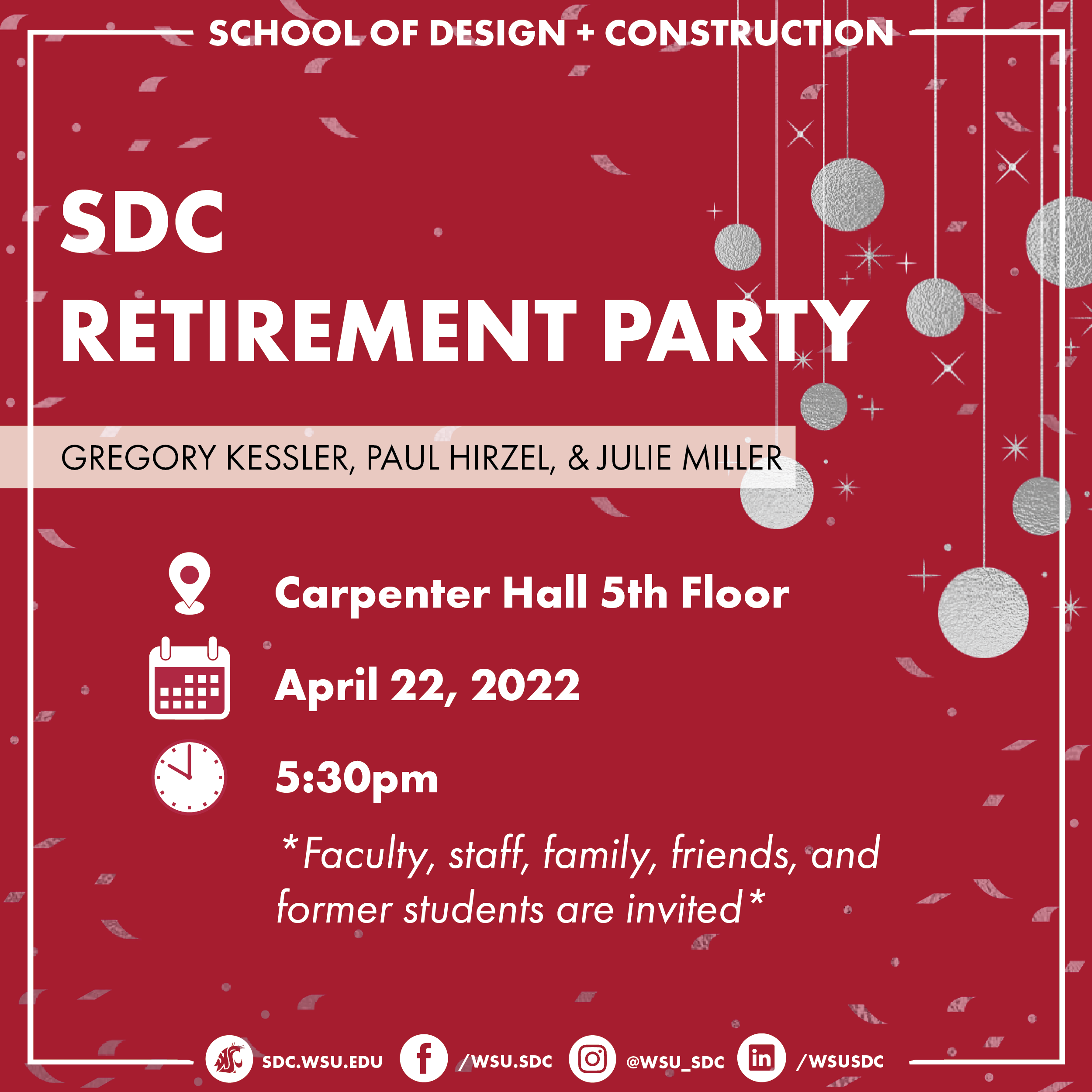 SDC Retirement Party | Events | Washington State University