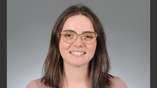 Jenna in a photo studio.