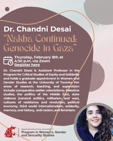 Flyer for WGSS Webinar