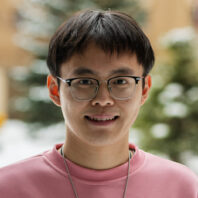 Fan Liu outside in the winter.