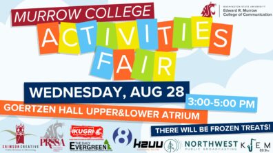 Colorful banner with student organization logos