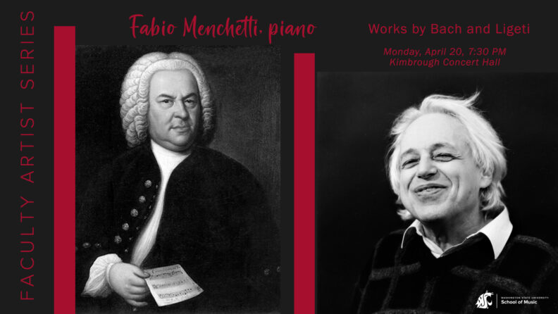 Poster for Fabio Menchetti's faculty artist series concert. All the information is in the calendar.