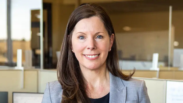 Georgina in her office.