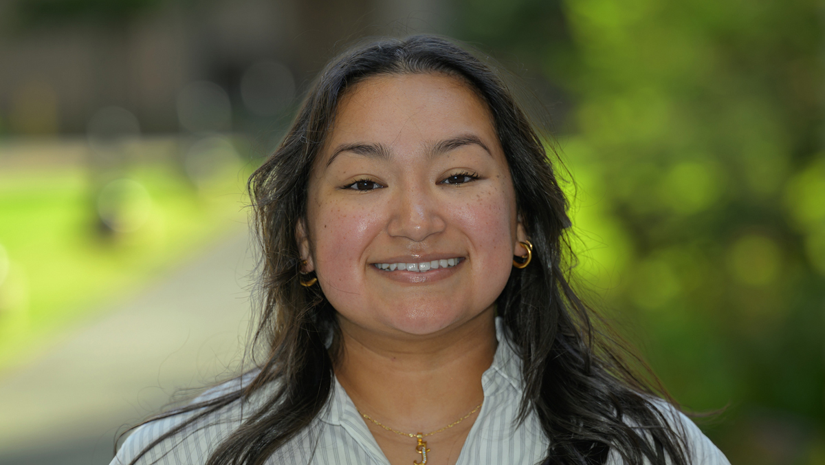 Jaqueline outside on a sunny day. 