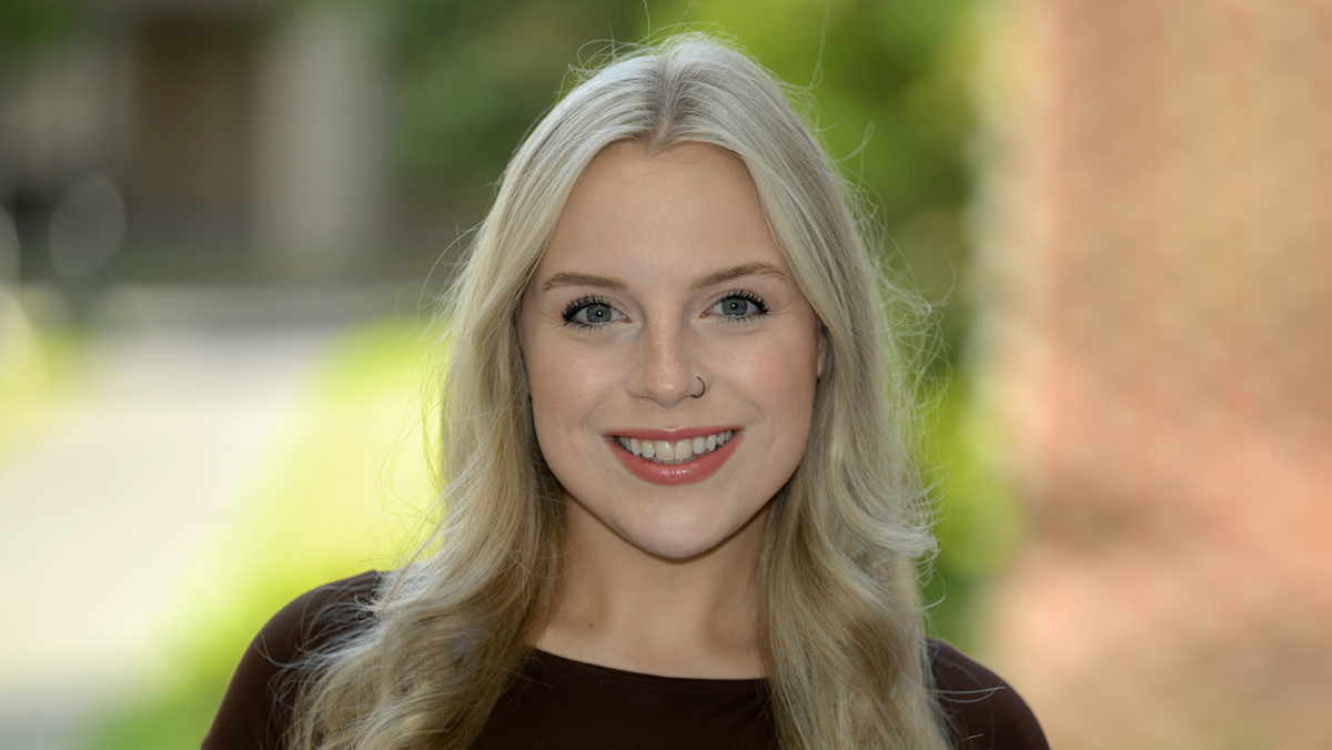 Mariah, outside on a sunny day.